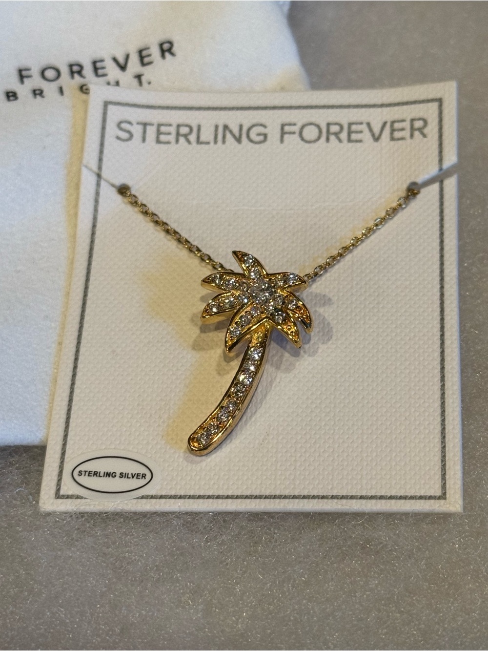 Sterling Forever Shine Bright Palm Tree Necklace